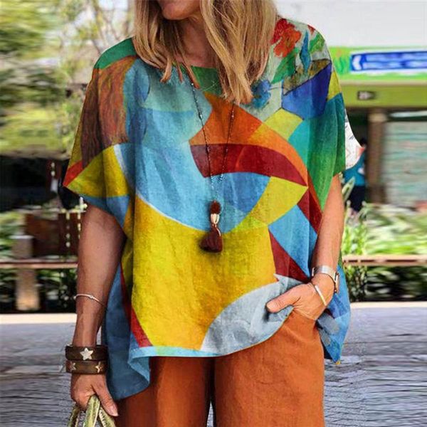 women's blouses & shirts vintage printed cotton line blouse women summer beach plus size clothing casual short sleeve o neck blusas 40, White
women's blouses & shirts vintage printed cotton line blouse women summer beach plus size clothing casual short sleeve o neck blusas 40, White
