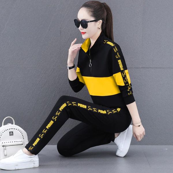 women's tracksuits fashion yellow red two piece sets spring plus size loose stand-up collar letter printed 2piece set womens clothing, Gray
women's tracksuits fashion yellow red two piece sets spring plus size loose stand-up collar letter printed 2piece set womens clothing, Gray