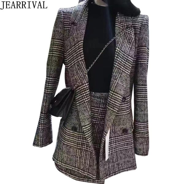 women's suits & blazers fashion work office skirt suit for women double breasted plaid blazer jacket + asymmetrical mini business 2 pie, White;black
women's suits & blazers fashion work office skirt suit for women double breasted plaid blazer jacket + asymmetrical mini business 2 pie, White;black