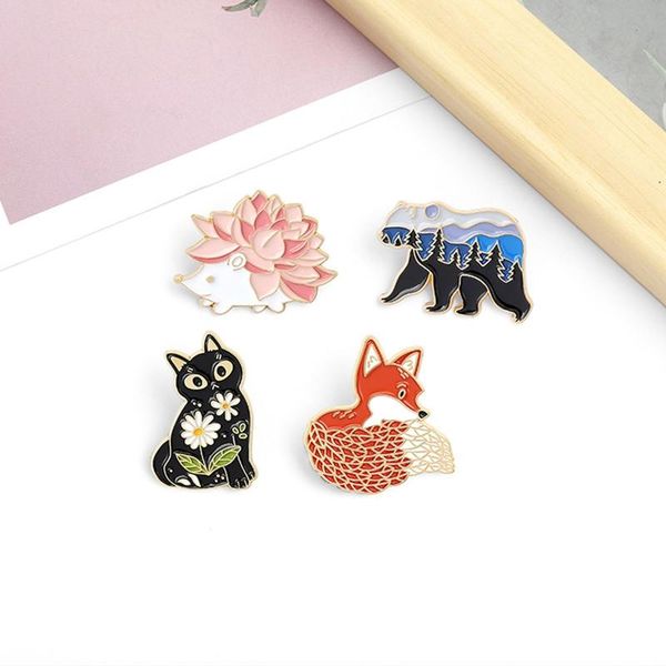 pins, brooches forest garden enamel pin custom cat bear hedgehog bag lapel cartoon animal badge jewelry gift for kids friends, Gray
pins, brooches forest garden enamel pin custom cat bear hedgehog bag lapel cartoon animal badge jewelry gift for kids friends, Gray