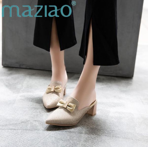 women pumps high heels bow square mules shoes glitter pointed toe ladies slippers spring gold plus size 32-48 dress, Black
women pumps high heels bow square mules shoes glitter pointed toe ladies slippers spring gold plus size 32-48 dress, Black
