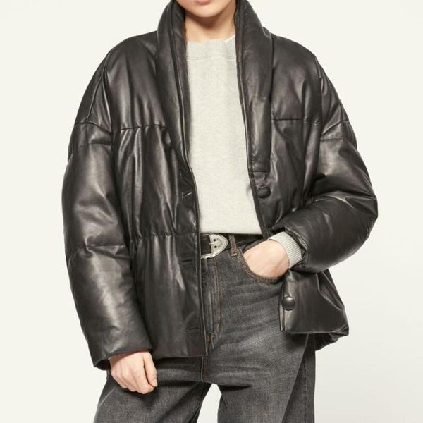 women's leather & faux women jacket long sleeve single-breasted fashion lady coat and warm 2021 winter, Black
women's leather & faux women jacket long sleeve single-breasted fashion lady coat and warm 2021 winter, Black