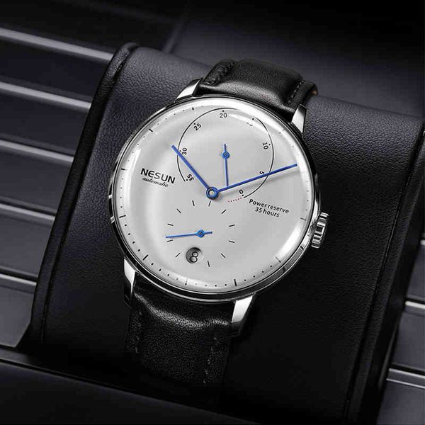 band nesun 9603 men watches 5bar watertight swimming automatic mechanical leather energy display relogio masculi, Slivery;brown
band nesun 9603 men watches 5bar watertight swimming automatic mechanical leather energy display relogio masculi, Slivery;brown