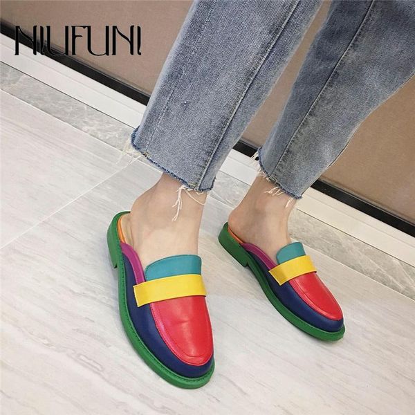 slippers niufuni fashion rainbow color women's shallow casual slides round head flat shoes slip on 2021 summer beach, Black
slippers niufuni fashion rainbow color women's shallow casual slides round head flat shoes slip on 2021 summer beach, Black