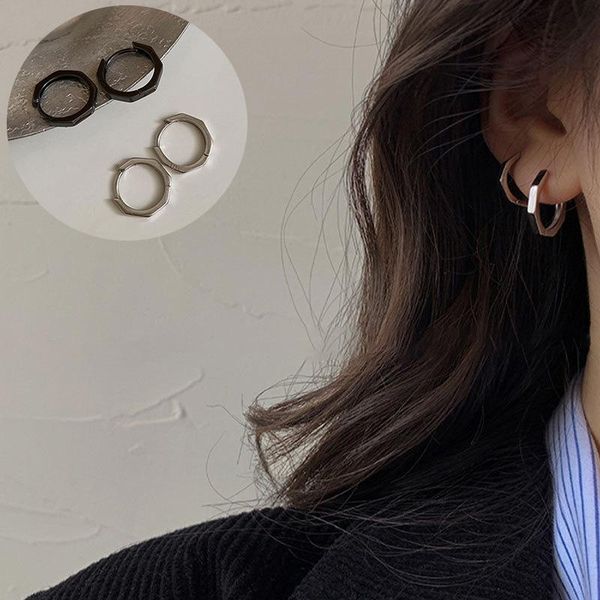 hoop & huggie punk hip-hop stainless steel circle earringsfor women men black silver color simple geometric earrings jewelry, Golden;silver
hoop & huggie punk hip-hop stainless steel circle earringsfor women men black silver color simple geometric earrings jewelry, Golden;silver