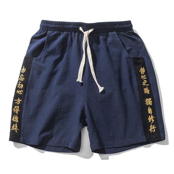 summer chinoiserie men's chinese embroidered shorts extra large cotton and hemp beach casual pants fat man, Blue
summer chinoiserie men's chinese embroidered shorts extra large cotton and hemp beach casual pants fat man, Blue