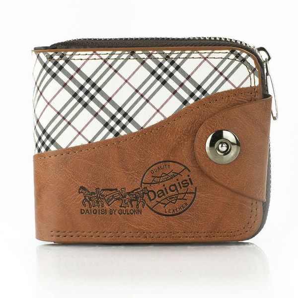 the wallet zipper bag for men's short wallet, Black