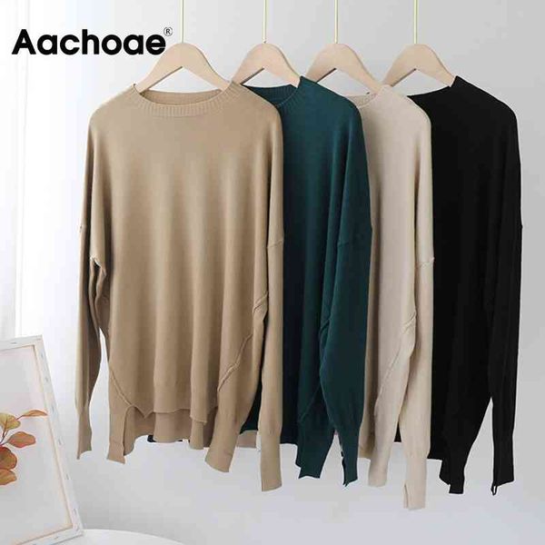 aachoae o neck solid pullover sweater women hem irregular stylish chic sweaters lady batwing long sleeve knitted sweater female 210413, White;black
aachoae o neck solid pullover sweater women hem irregular stylish chic sweaters lady batwing long sleeve knitted sweater female 210413, White;black