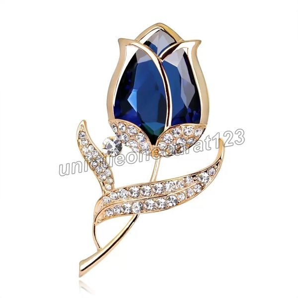 crystal tulip brooch pins gold diamond flower brooches dress business suit brooches for women fashion jewelry, Gray
crystal tulip brooch pins gold diamond flower brooches dress business suit brooches for women fashion jewelry, Gray