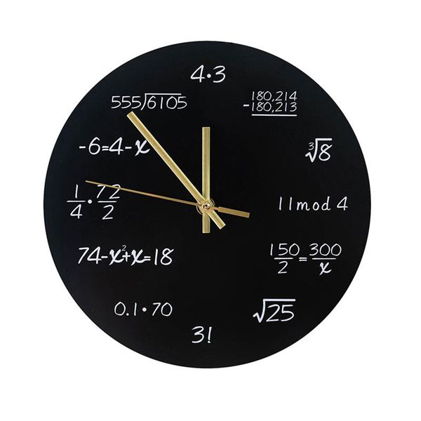 wall clocks math formula clock black round time equation nerdy contemporary home decor student teacher unique gift for maths lover
wall clocks math formula clock black round time equation nerdy contemporary home decor student teacher unique gift for maths lover