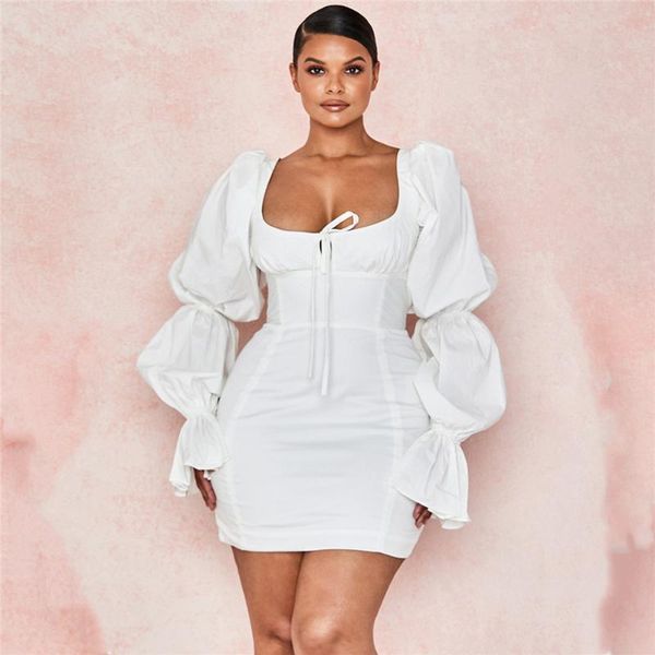 casual dresses celebrity bandage dress elegant white bodycon lantern sleeves square collare woman vintage vestios, Black;gray
casual dresses celebrity bandage dress elegant white bodycon lantern sleeves square collare woman vintage vestios, Black;gray