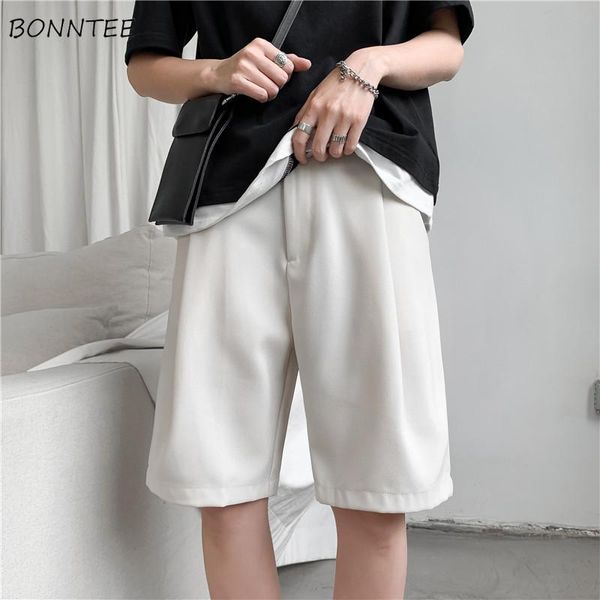 men's shorts summer men casual solid loose straight knee length teenager fashion simple outwear all-match suits trousers korean brand, White;black
men's shorts summer men casual solid loose straight knee length teenager fashion simple outwear all-match suits trousers korean brand, White;black