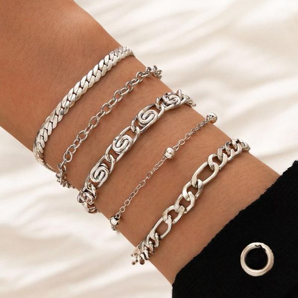 link, chain diezi vintage silver color snake bracelets for women men multilayer punk bracelet bangle sets couples boho jewelry, Black
link, chain diezi vintage silver color snake bracelets for women men multilayer punk bracelet bangle sets couples boho jewelry, Black