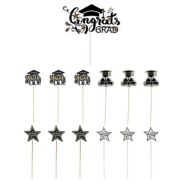 13pcs creative cake ers cupcake er graduation party decor (black golden) decoration
13pcs creative cake ers cupcake er graduation party decor (black golden) decoration