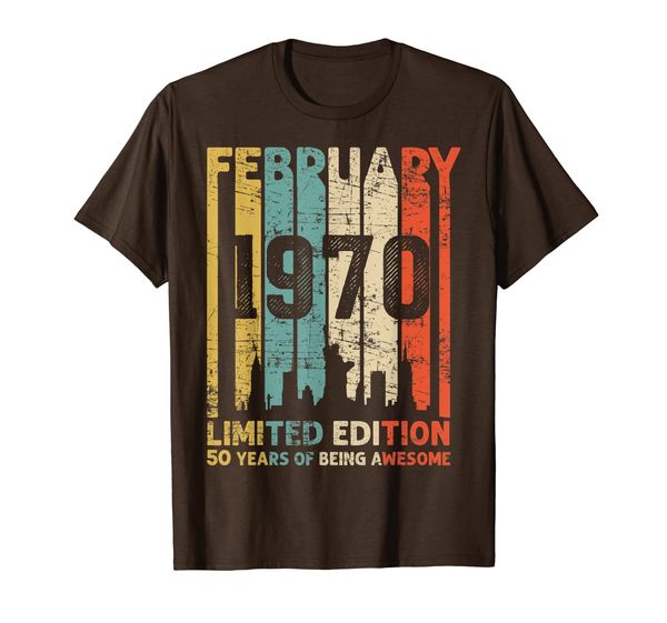 vintage february 1970 design 50 years old 1970 birthday gift t-shirt, White;black
vintage february 1970 design 50 years old 1970 birthday gift t-shirt, White;black