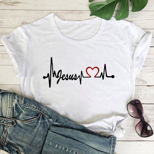 Summer And Womens Mens T Shirts O Neck Short Sleeve Tee Femme Love Heart Shape Jesus Casual, White;black
Summer And Womens Mens T Shirts O Neck Short Sleeve Tee Femme Love Heart Shape Jesus Casual, White;black