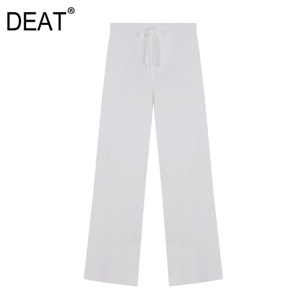 spring and summer fashion casual loose lace up knitted wide leg long pants temperament women sh421 210421, Black;white
spring and summer fashion casual loose lace up knitted wide leg long pants temperament women sh421 210421, Black;white
