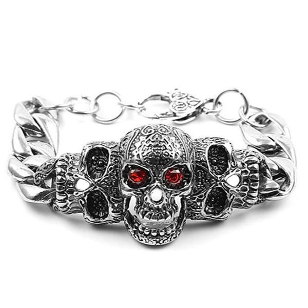 personality punk retro skull bracelet aggressive men set zircon silver color trend hip hop motorcycle party jewelry charm bracelets, Golden;silver
personality punk retro skull bracelet aggressive men set zircon silver color trend hip hop motorcycle party jewelry charm bracelets, Golden;silver