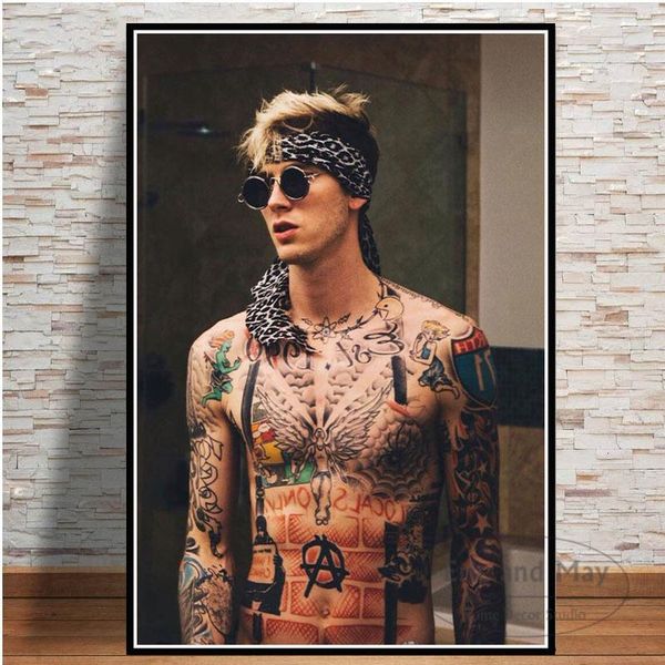 paintings machine gun poster and prints rapper hip hop music singer star wall art canvas pictures for living room home decor
paintings machine gun poster and prints rapper hip hop music singer star wall art canvas pictures for living room home decor