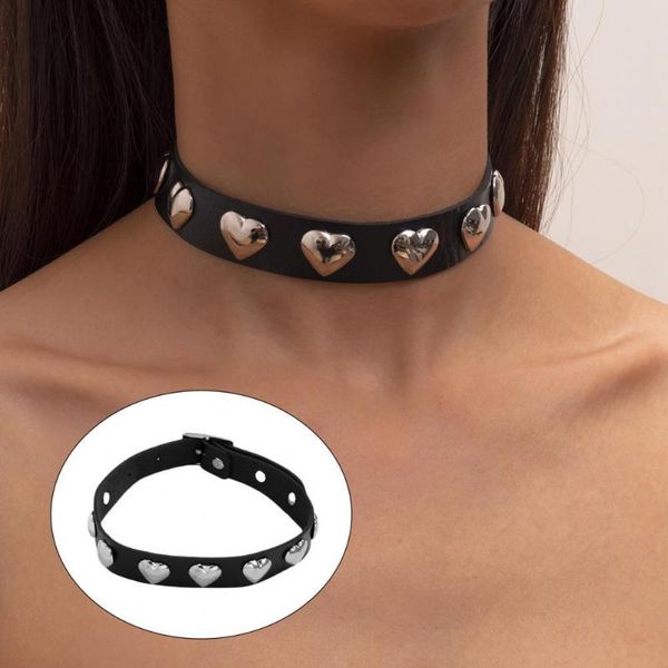 chokers necklace gothic neck choker hearts design faux leather adjustable exaggerated women fashion jewelry, Golden;silver
chokers necklace gothic neck choker hearts design faux leather adjustable exaggerated women fashion jewelry, Golden;silver