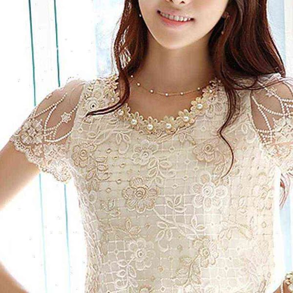 chiffon summer korean flowers short womens shirt sleeve embroidery lace petal round neck blusas mujer 511h3, White
chiffon summer korean flowers short womens shirt sleeve embroidery lace petal round neck blusas mujer 511h3, White