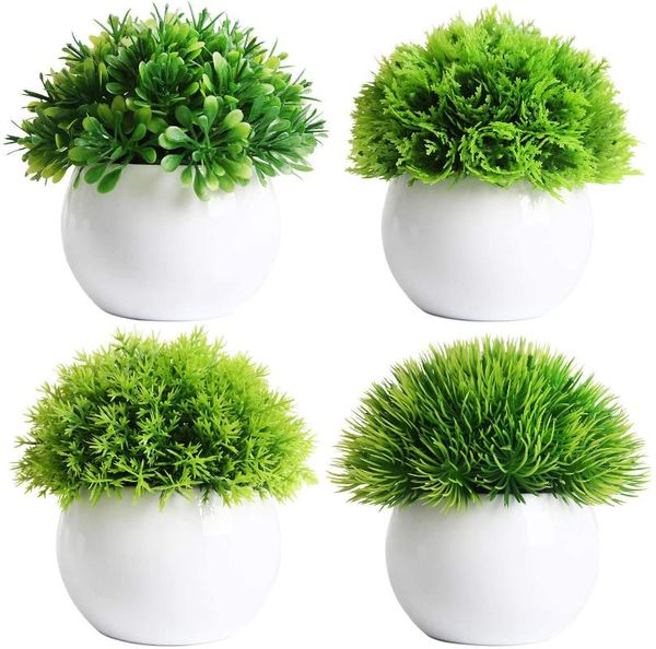 decorative flowers & wreaths 4 pcs artificial plants potted ball shaped tree fake fresh green grass in white plastic pot for home decorate
decorative flowers & wreaths 4 pcs artificial plants potted ball shaped tree fake fresh green grass in white plastic pot for home decorate