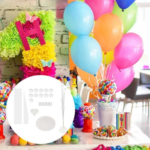 party decoration 11tubes balloon column stand holder accessories love heart plastic base sticks birthday wedding