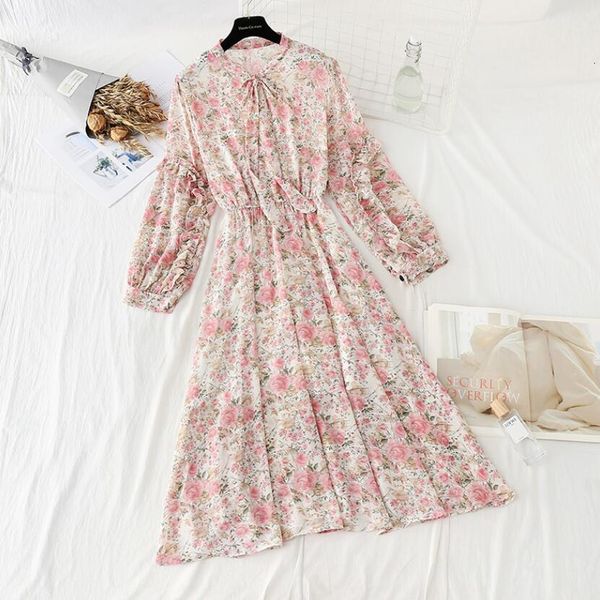dresses 2021 spring summer lotus sleeve floral women o-neck bowknot chiffon es elegant a-line ruffles midi, Black;gray
dresses 2021 spring summer lotus sleeve floral women o-neck bowknot chiffon es elegant a-line ruffles midi, Black;gray