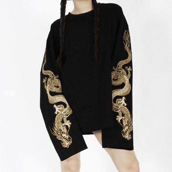 women's hoodies & sweatshirts 2021 europe and the united states sweatshirt autumn dragon embroidery couple loose street fashion black h
women's hoodies & sweatshirts 2021 europe and the united states sweatshirt autumn dragon embroidery couple loose street fashion black h
