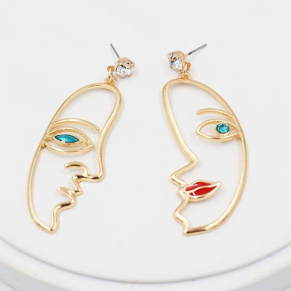 dangle & chandelier gold color picasso metal rhinestone face drop earrings trendy hyperbole for women party wedding jewelry, Silver
dangle & chandelier gold color picasso metal rhinestone face drop earrings trendy hyperbole for women party wedding jewelry, Silver