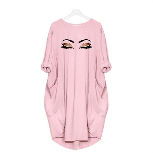 plus size women dress elegant makeup eyes print long sleeve o- neck party club woman vogue pocket autumn midi vestidos casual dresses, Black;gray
plus size women dress elegant makeup eyes print long sleeve o- neck party club woman vogue pocket autumn midi vestidos casual dresses, Black;gray