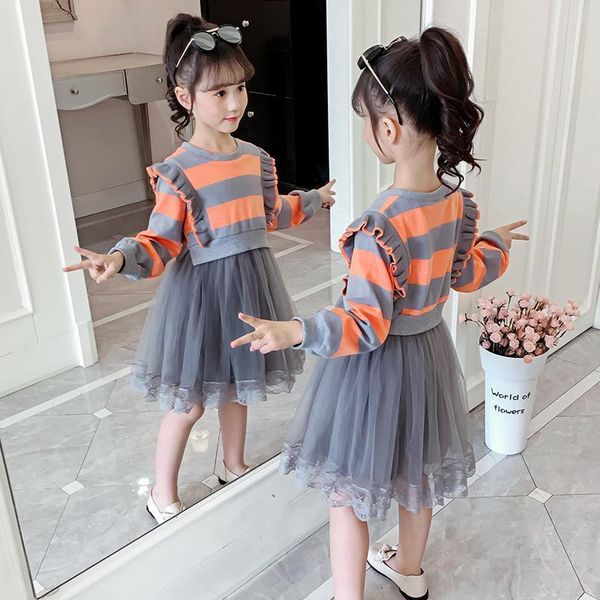 girl's dresses 3-12 year girl patchwork chiffon dress 2021 spring long sleeve outfits casual lace outwear baby clothes, Red;yellow
girl's dresses 3-12 year girl patchwork chiffon dress 2021 spring long sleeve outfits casual lace outwear baby clothes, Red;yellow