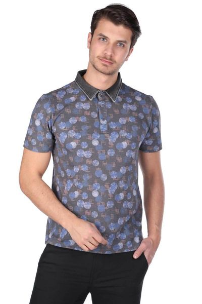 men's t-shirts male round patterned collar t-shirt, White;black