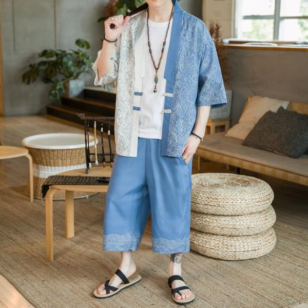 men's tracksuits 2021 plus men casual sets streetwear color block short sleeve kimono shirt elastic waist calf pants two pieces suits, Gray
men's tracksuits 2021 plus men casual sets streetwear color block short sleeve kimono shirt elastic waist calf pants two pieces suits, Gray