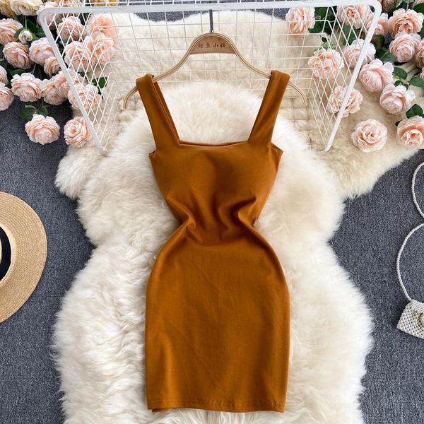 casual dresses girls bag hip mini dress women's summer 2021 fashion simple solid color sleeveless clothes vestidos t067, Black;gray
casual dresses girls bag hip mini dress women's summer 2021 fashion simple solid color sleeveless clothes vestidos t067, Black;gray