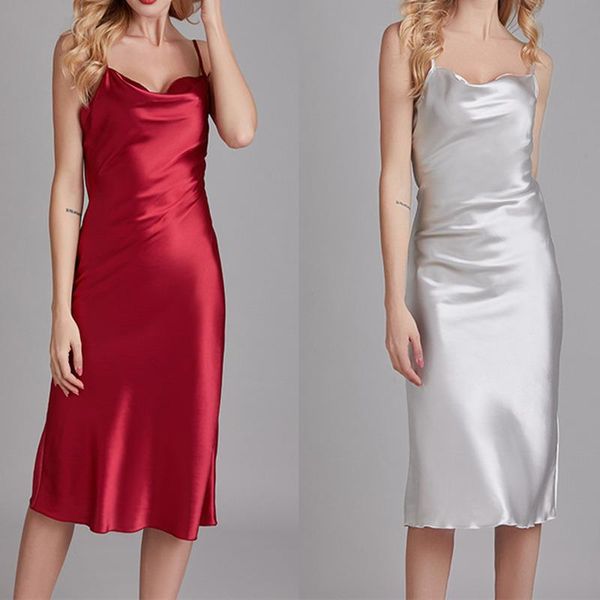 casual dresses spring summer women satin bodycon lsleeveless dress elegant party outfits club clothes shiny sundress imitation silk, Black;gray
casual dresses spring summer women satin bodycon lsleeveless dress elegant party outfits club clothes shiny sundress imitation silk, Black;gray