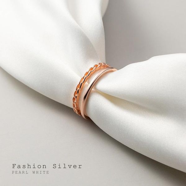 cluster rings s925 sterling silver open ring chain double layer opening women finger for girl lady party wedding gift jewelry accessories, Golden;silver
cluster rings s925 sterling silver open ring chain double layer opening women finger for girl lady party wedding gift jewelry accessories, Golden;silver