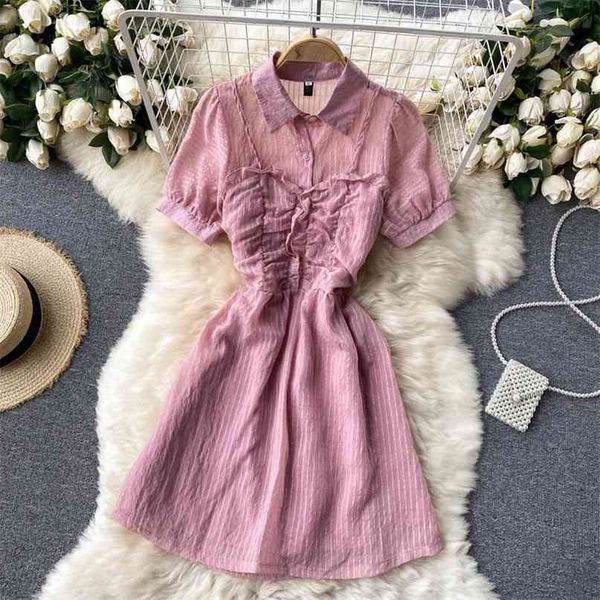 women fashion short sleeve sweet wood ear folds slim mini a-line dress summer clothes vintage vestido de mujer s675 210527, Black;gray
women fashion short sleeve sweet wood ear folds slim mini a-line dress summer clothes vintage vestido de mujer s675 210527, Black;gray