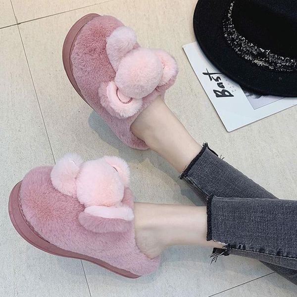 women winter faux fur home cute slippers cartoon fluffy flat warm plus size female comfort ladies bedroom shoes mtx106, Black
women winter faux fur home cute slippers cartoon fluffy flat warm plus size female comfort ladies bedroom shoes mtx106, Black