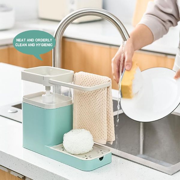 1 soap liquid dispenser+kitchen sponge holder+tea towel holder hand press organizer container kitchen cleaner tools dispenser
1 soap liquid dispenser+kitchen sponge holder+tea towel holder hand press organizer container kitchen cleaner tools dispenser