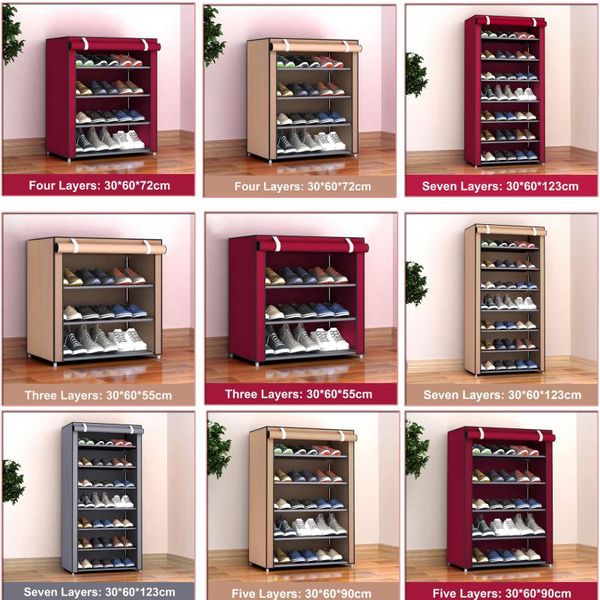 4/5/7 layers dustproof shoe rack large non-woven fabric stands storage home shoes holder shelf cabinet clothing & wardrobe
4/5/7 layers dustproof shoe rack large non-woven fabric stands storage home shoes holder shelf cabinet clothing & wardrobe
