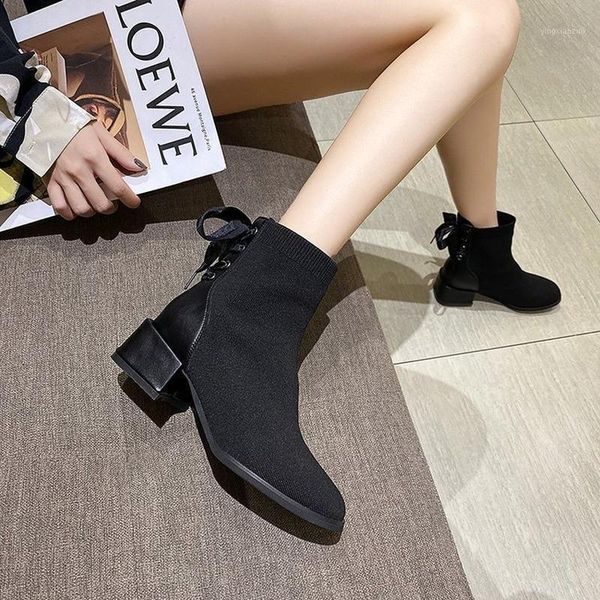 boots short women's 2021 autumn all-match fashion heel winter women thin elastic socks zapatos de mujer1, Black
boots short women's 2021 autumn all-match fashion heel winter women thin elastic socks zapatos de mujer1, Black