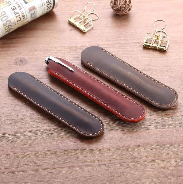 pencil bags 50pcs/lot handmade genuine leather bag, cowhide fountain pen case holder, vintage retro style accessories for travel
pencil bags 50pcs/lot handmade genuine leather bag, cowhide fountain pen case holder, vintage retro style accessories for travel