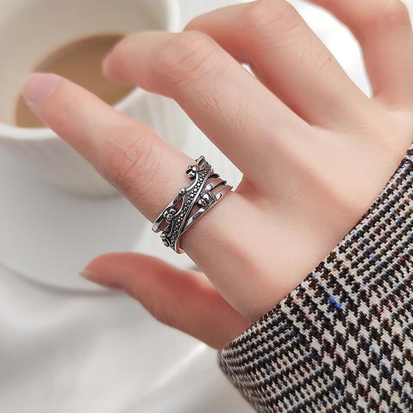 cluster rings big chunky trendy crown thai 925 sterling silver ring for women retro multi-layer adjustable stackable jewelry gift, Golden;silver
cluster rings big chunky trendy crown thai 925 sterling silver ring for women retro multi-layer adjustable stackable jewelry gift, Golden;silver