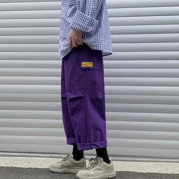 men's pants mens korean fashoins harem harajuku streetwear cargo vintage wide leg joggers purple sweatpants 82gs, Black
men's pants mens korean fashoins harem harajuku streetwear cargo vintage wide leg joggers purple sweatpants 82gs, Black