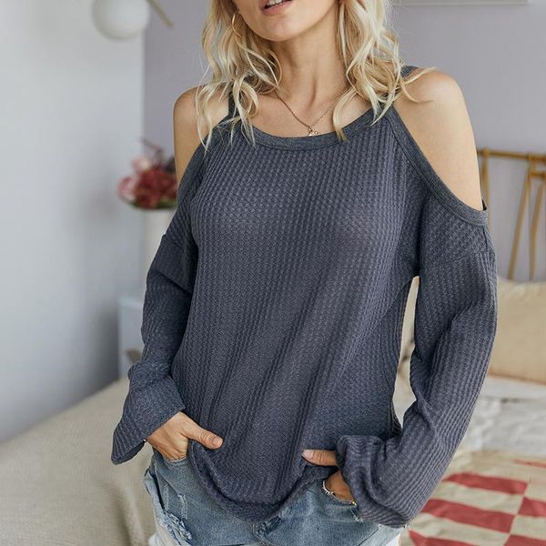 autumn knitted round neck solid women t shirt color loose cotton long sleeve tee shirts female, White
autumn knitted round neck solid women t shirt color loose cotton long sleeve tee shirts female, White