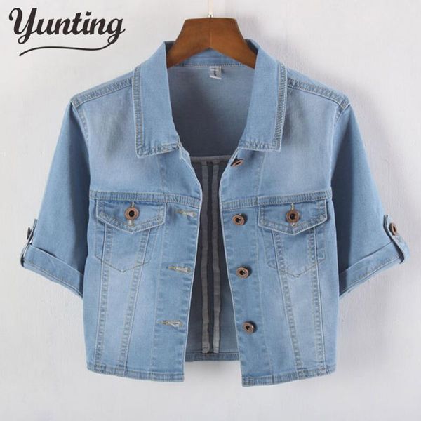 women's jackets 2021 summer short-sleeved denim cardigan jacket women turn down collar short slim jeans coat, Black;brown
women's jackets 2021 summer short-sleeved denim cardigan jacket women turn down collar short slim jeans coat, Black;brown