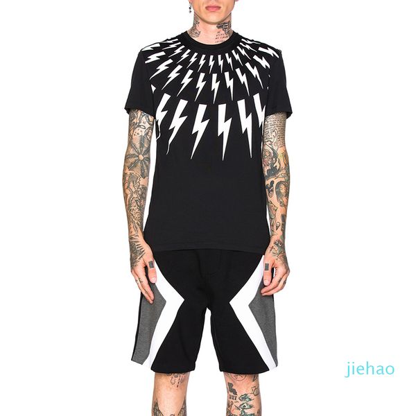 men t shirt new arrival men women geometric print short sleeve black white fashion mens summer tees, White;black
men t shirt new arrival men women geometric print short sleeve black white fashion mens summer tees, White;black