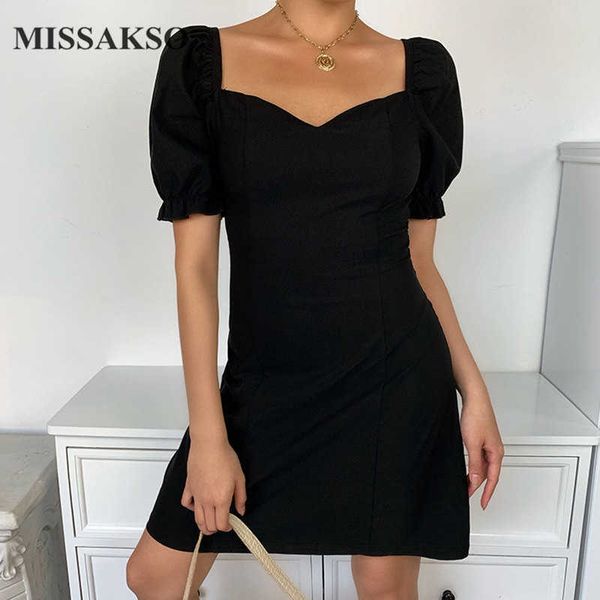 missakso puff sleeve mini dress backless club vintage a-line square neck high waist party solid summer women dresses 210625, Black;gray
missakso puff sleeve mini dress backless club vintage a-line square neck high waist party solid summer women dresses 210625, Black;gray