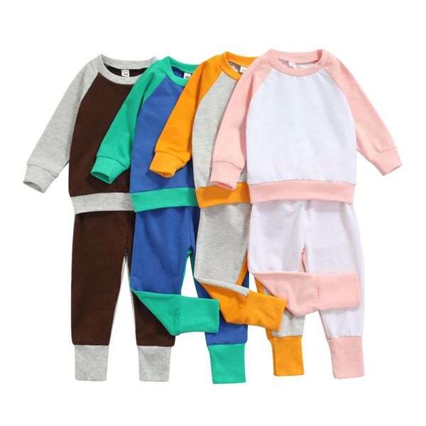 clothing sets kids autumn tracksuit splicing color round-neck long sleeves t-shirt + elastic waist pants for little girls boys 1-5 years, White
clothing sets kids autumn tracksuit splicing color round-neck long sleeves t-shirt + elastic waist pants for little girls boys 1-5 years, White